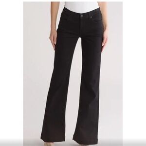NWT 7 for all mankind the slim trouser Dojo bootcut flare jeans black size 28